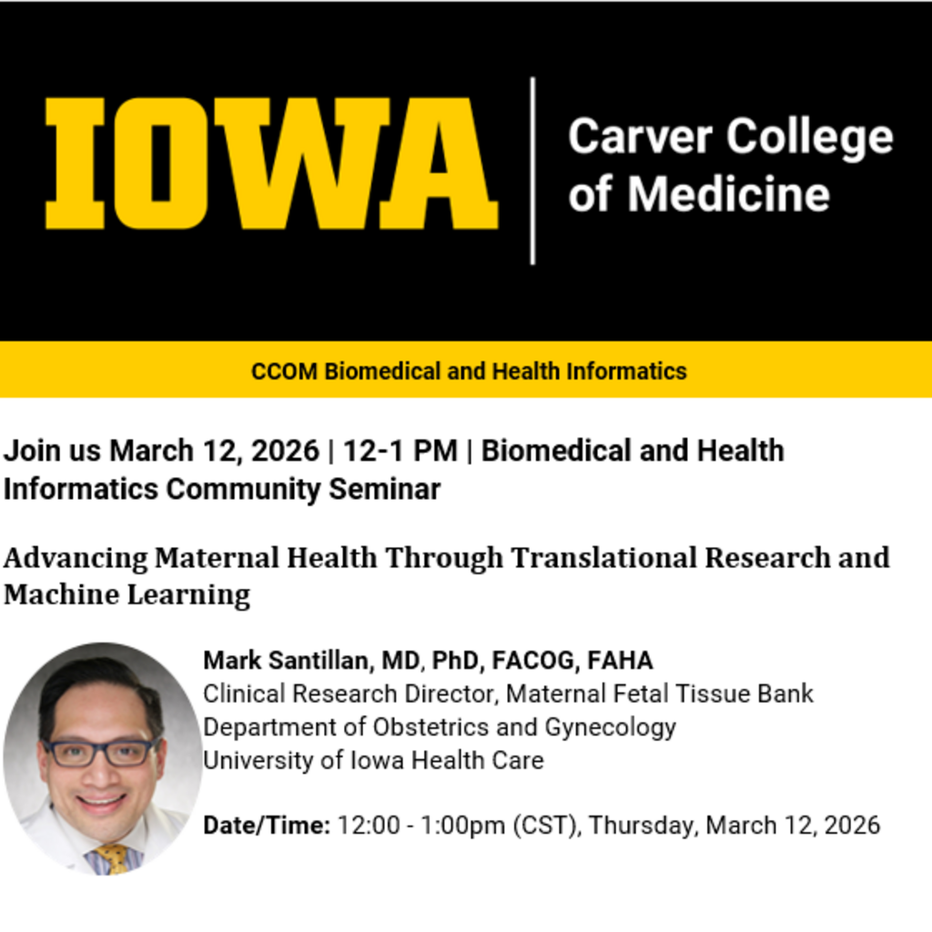 Biomedical & Health Informatics Community Meeting promotional image